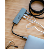 Station d'accueil XtremeMac Type-C Multiport Hub Max Pro 100W Space Grey (XWH-UMP-13)