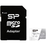 Atmiņas kartes 128Gb MicroSD Silicon Power Superio + SD adapter (SP128GBSTXDA2V20SP)