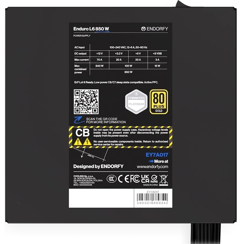 Power Supply 850W Endorfy Enduro L6 (EY7A017) - photo 9