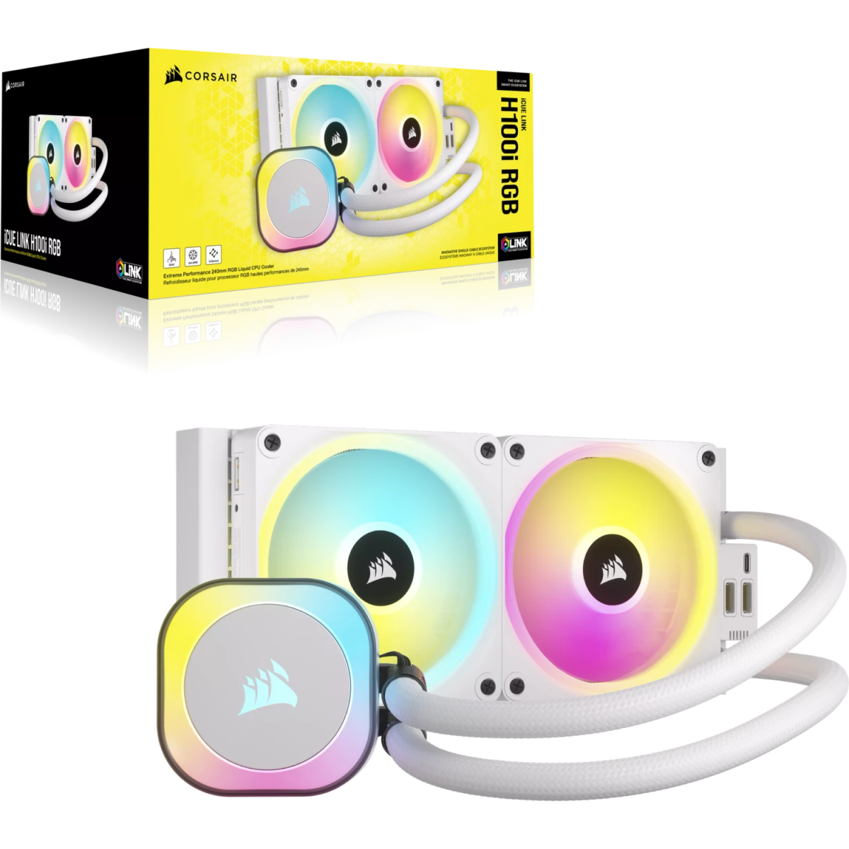 Liquid cooling system Corsair iCUE LINK H100i RGB White (CW-9061005-WW) - photo 9
