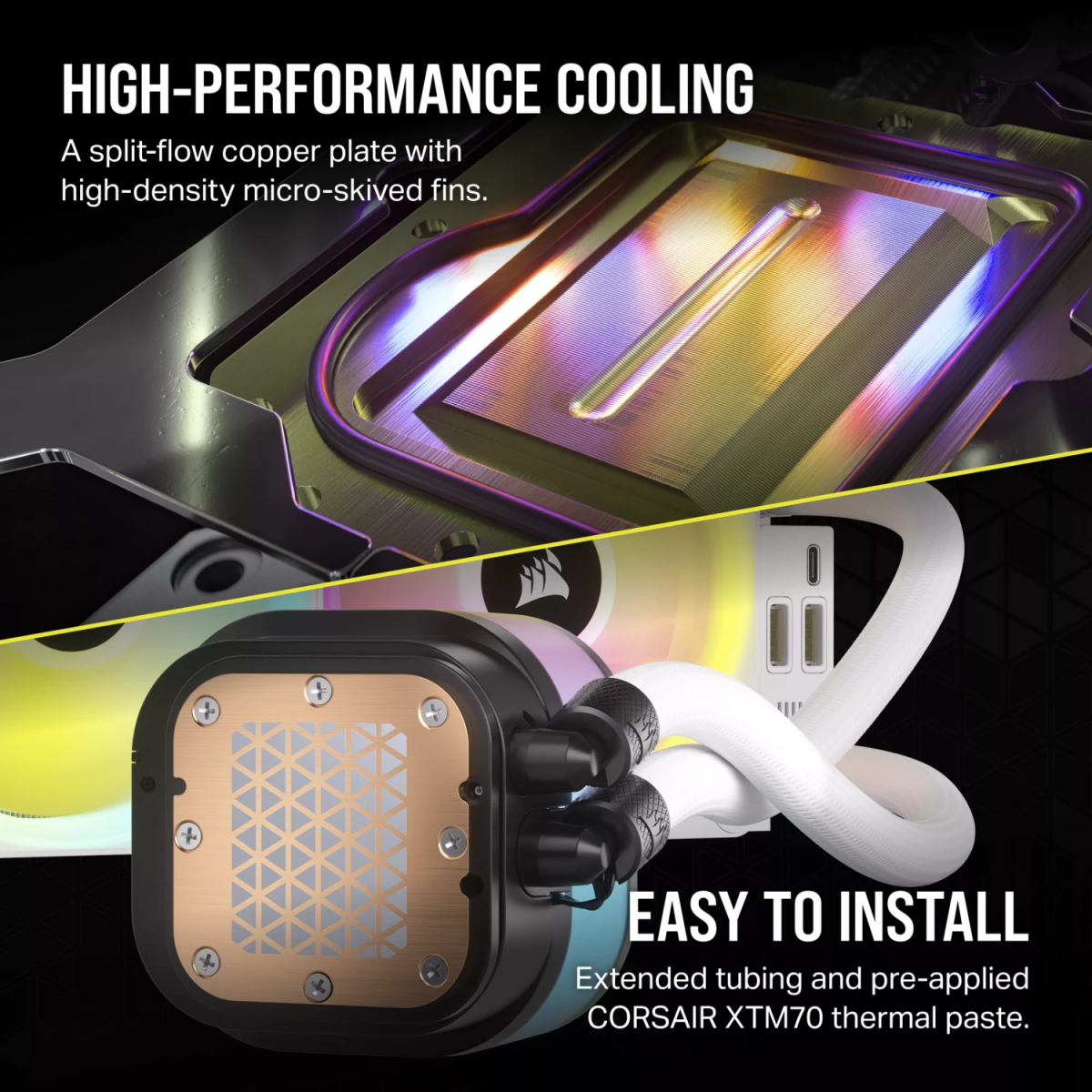 Liquid cooling system Corsair iCUE LINK H100i RGB White (CW-9061005-WW) - photo 12