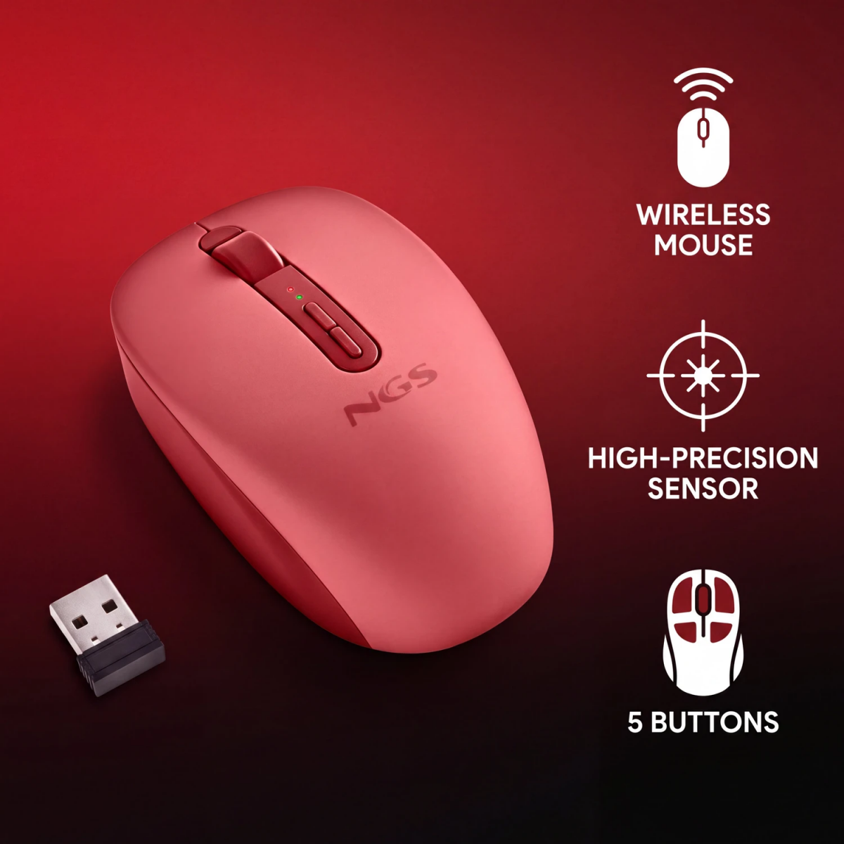 Mouse NGS Fog Dual Red - FOGDUALRED - photo 6