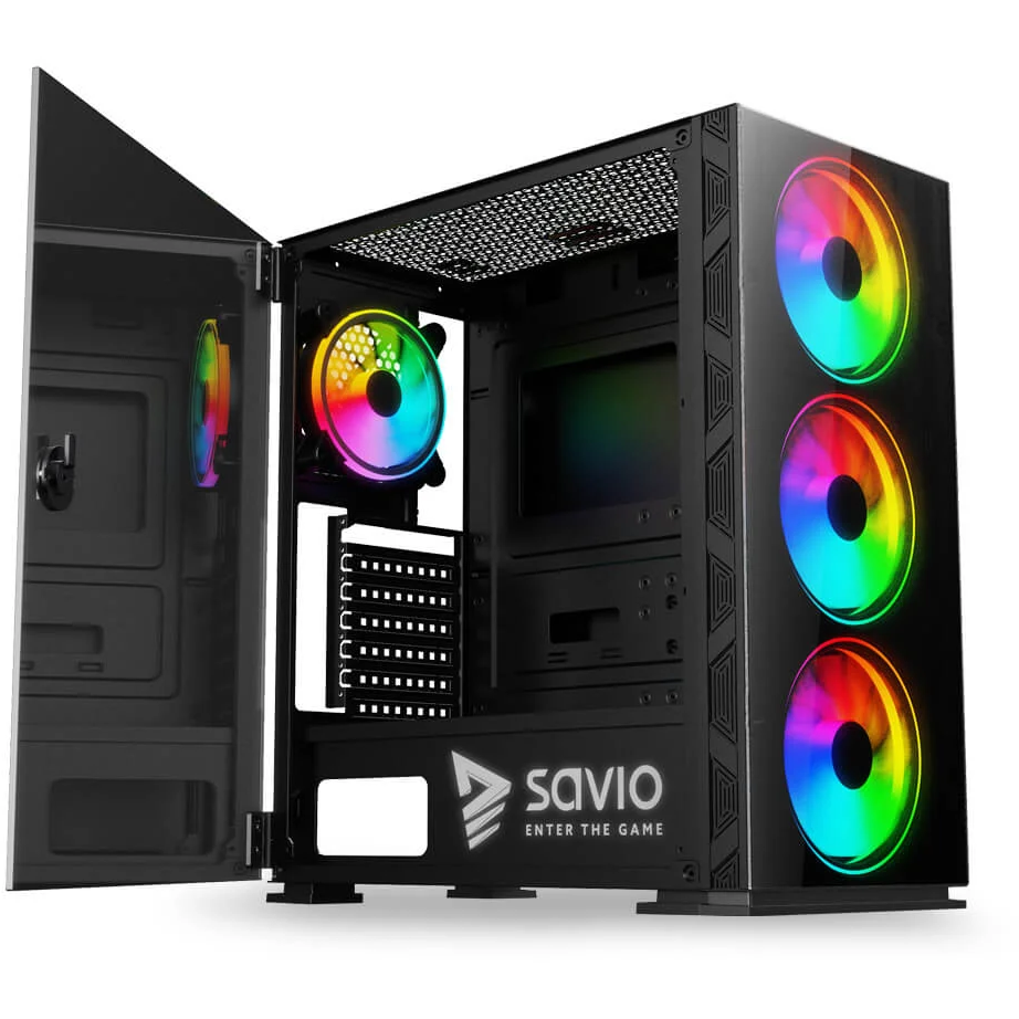 Boîtier Savio Prime X1 ARGB Glass - SAVGC-PRIMEX1 - photo 2