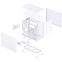 Case Jonsbo D32 Pro Mesh White - D32 PRO MESH White - photo 8