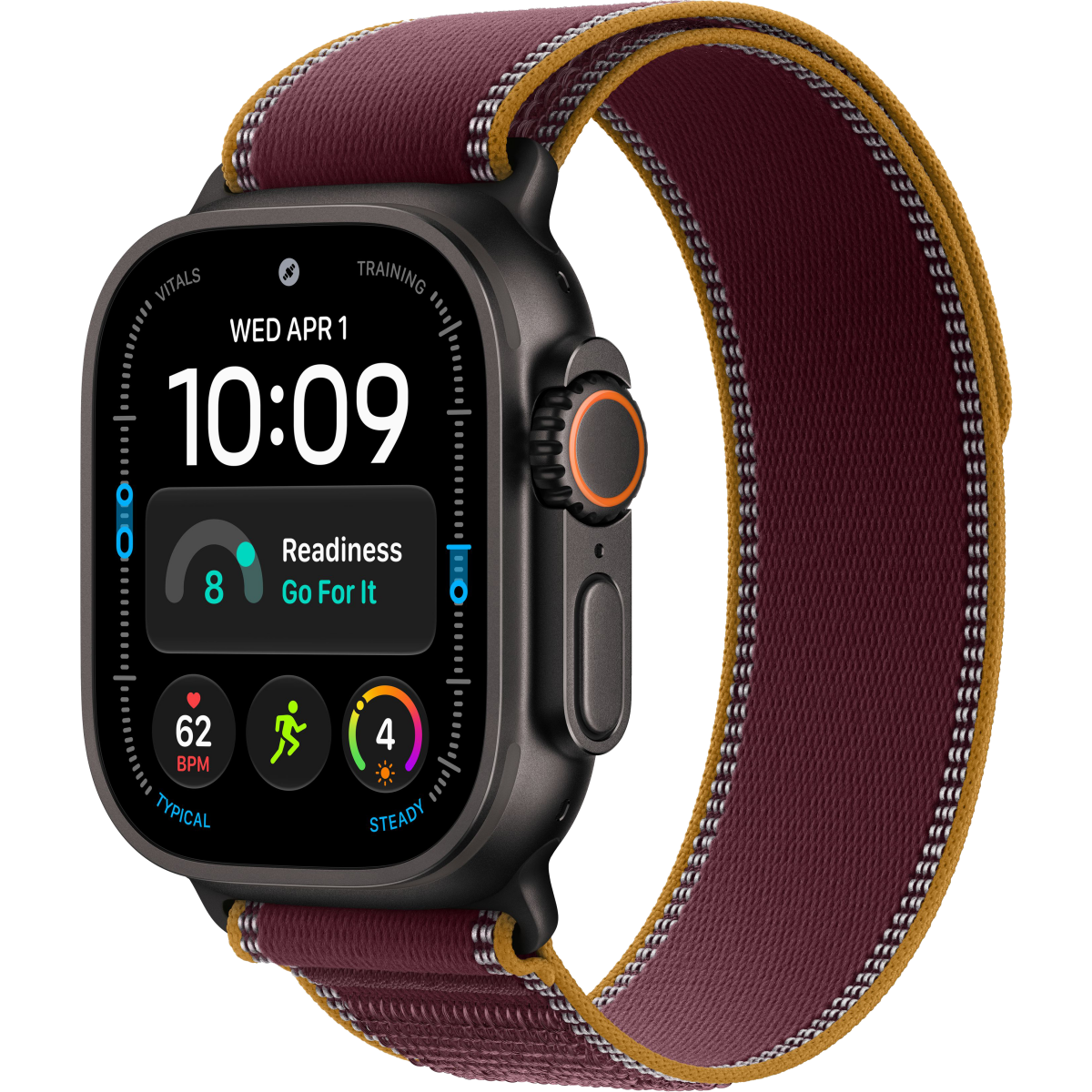 Smartwatches Apple Watch Ultra 4 49mm 5G Black Titanium Case with Burgundy Trail Loop M/L (MJC44QF/A)
