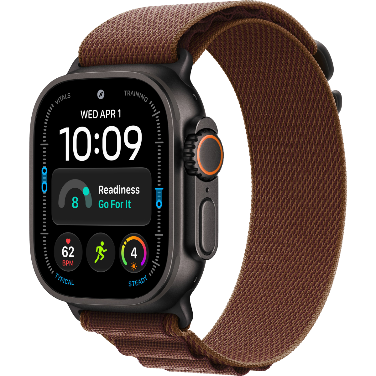 Smart Watches Apple Watch Ultra 4 49mm 5G Black Titanium Case with Burgundy Alpine Loop M (MJC14QF/A)
