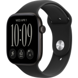 Montres intelligentes Apple Watch Series 12 46mm 5G Black Aluminium Case with Black Sport Band S/M (MJG84ZR/A)