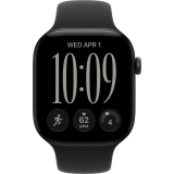 Montres intelligentes Apple Watch Series 12 46mm 5G Black Aluminium Case with Black Sport Band S/M (MJG84ZR/A)