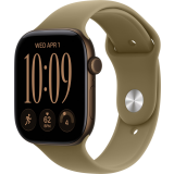 Montres connectées Apple Watch Series 12 46mm Dark Bronze Aluminium Case with Olive Sport Band S/M (MJEQ4ZR/A)