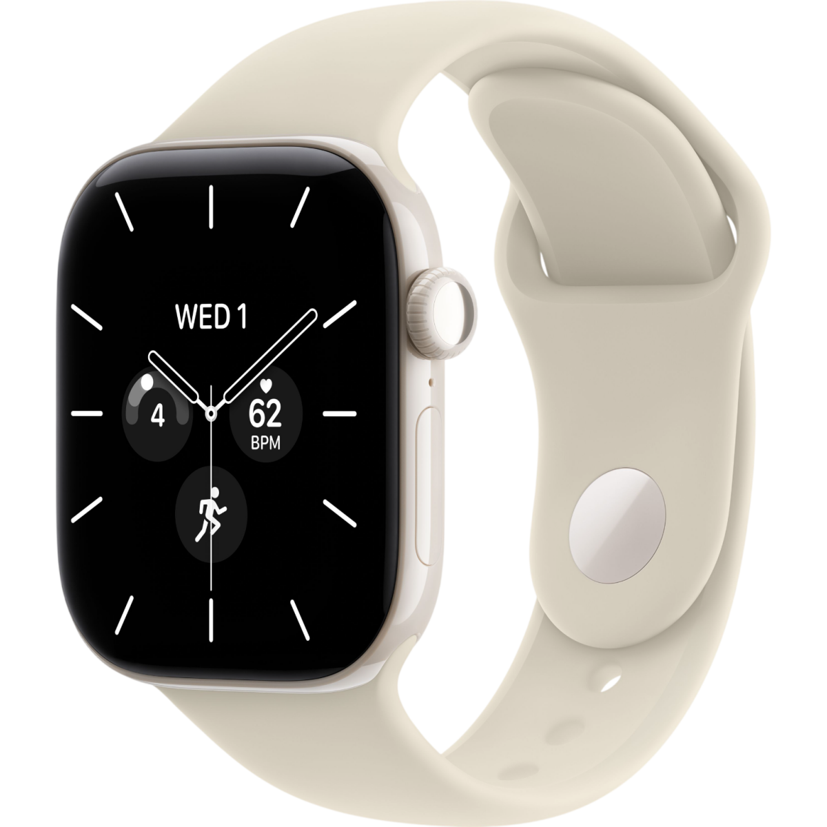 Smart Watches Apple Watch Series 12 42mm 5G Pearl White Ceramic Case with Sand Sport Band M/L (MJGX4ZR/A)
