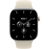 Smart Watches Apple Watch Series 12 42mm 5G Pearl White Ceramic Case with Sand Sport Band M/L (MJGX4ZR/A)