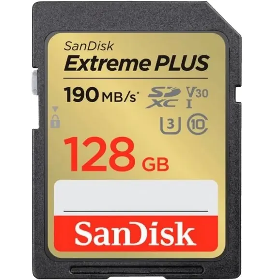Memory Card 128GB SD SanDisk Extreme Plus (SDSDXWA-128G-GNCIN)