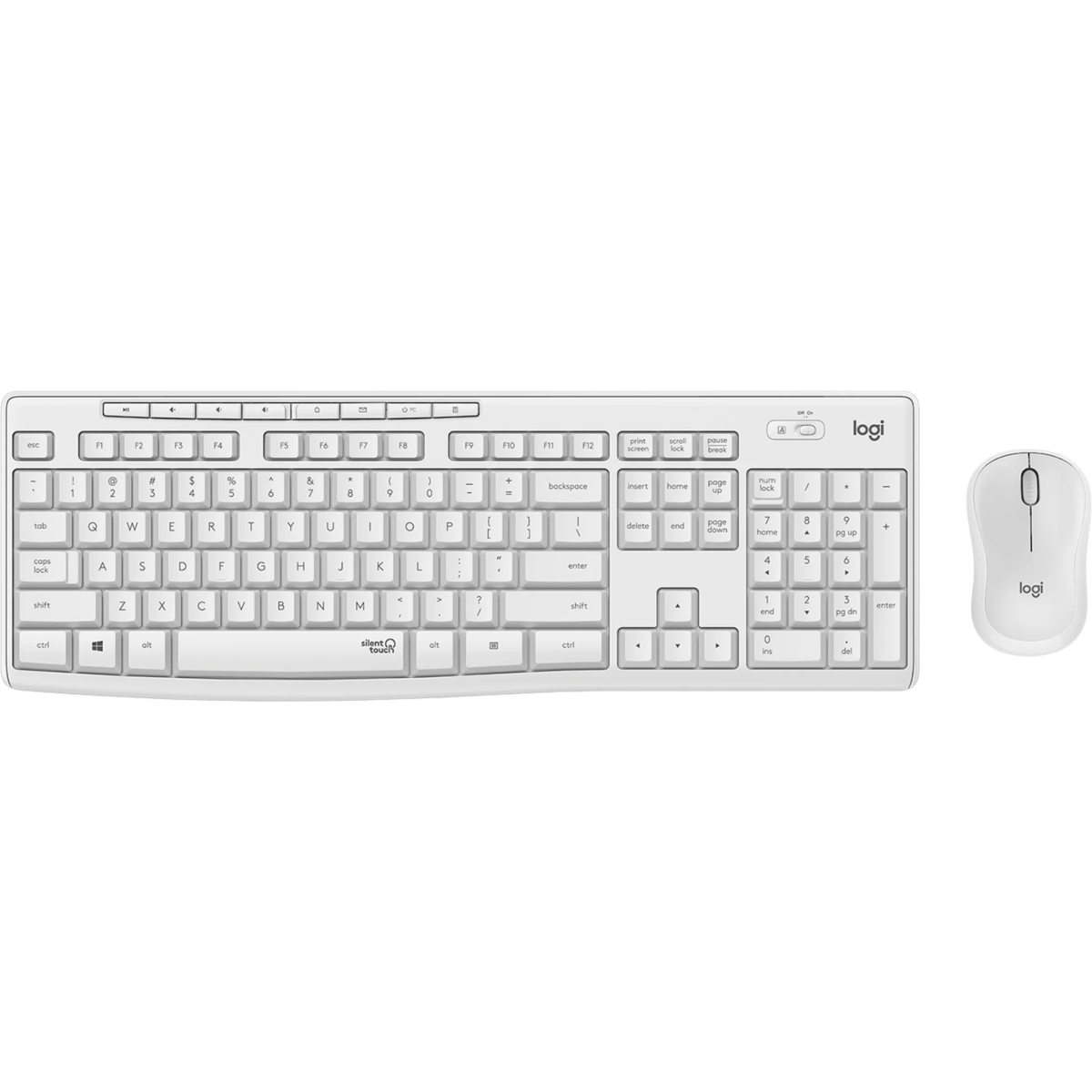 Keyboard + Mouse Logitech MK295 Silent Wireless Combo White (920-009820)