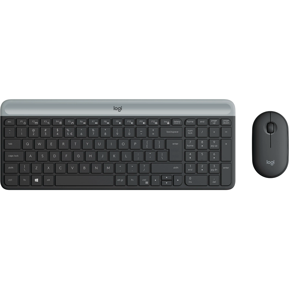Keyboard + Mouse Logitech MK470 Slim Wireless Combo Graphite (920-009204)