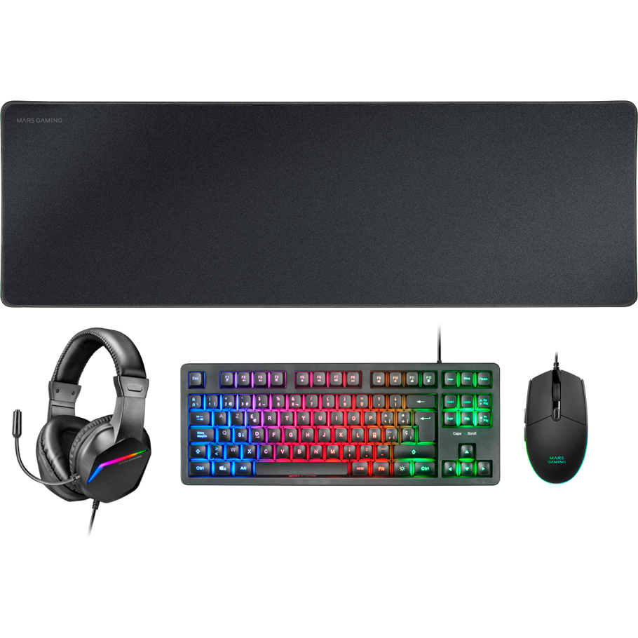 Keyboard + Mouse Mars Gaming MCP-RGB3 Black - MCPRGB3