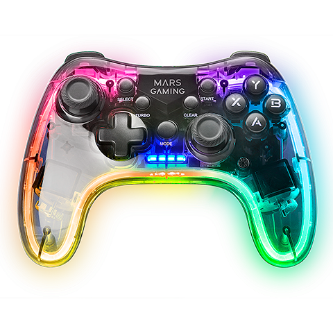 Gamepad Mars Gaming MGP-24 RGB Transparent - MGP24 - photo 2