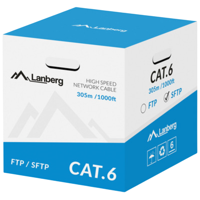 Bulk cable Lanberg LCS6-11CU-0305-S, 305m