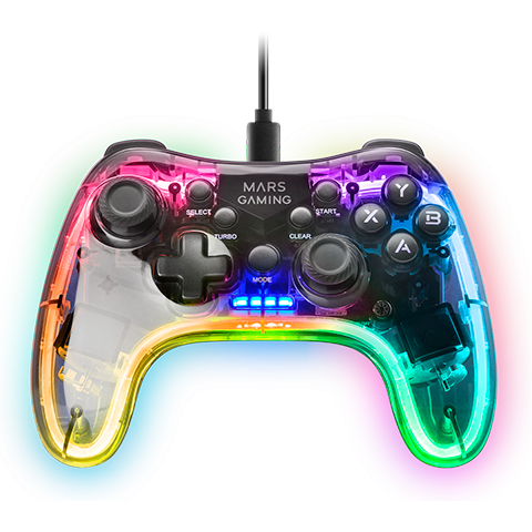 Gamepad Mars Gaming MGP-C RGB Transparent - MGPC - photo 3