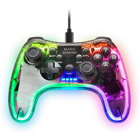 Gamepad Mars Gaming MGP-C RGB Transparent - MGPC - photo 4