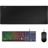 Keyboard + Mouse + Mouse Pad Mars Gaming MCPX RGB White (MCPXWFR)
