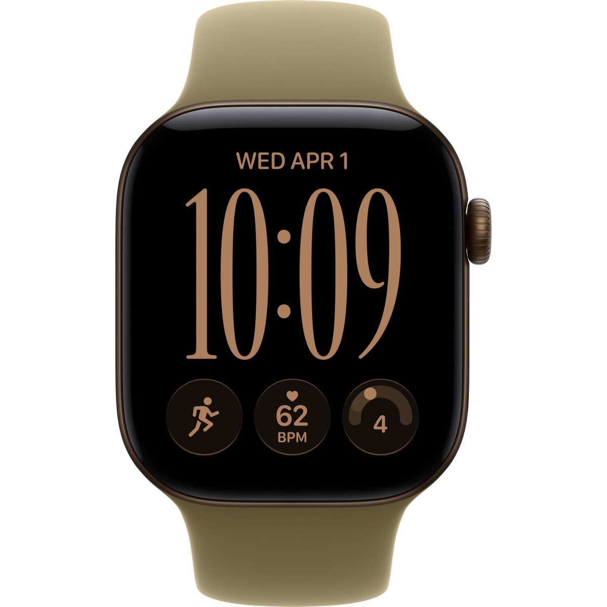 Montres connectées Apple Watch Series 12 42mm Dark Bronze Aluminium Case with Olive Sport Band S/M (MJEF4ZR/A) - photo 2