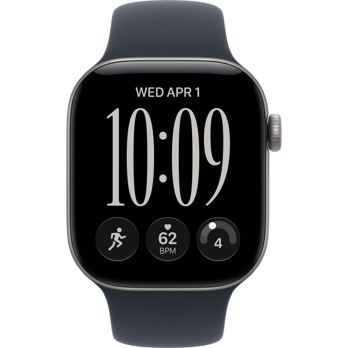 Montres connectées Apple Watch Series 12 42mm Space Gray Aluminium Case with Navy Blue Sport Band S/M (MJE74ZR/A) - photo 2