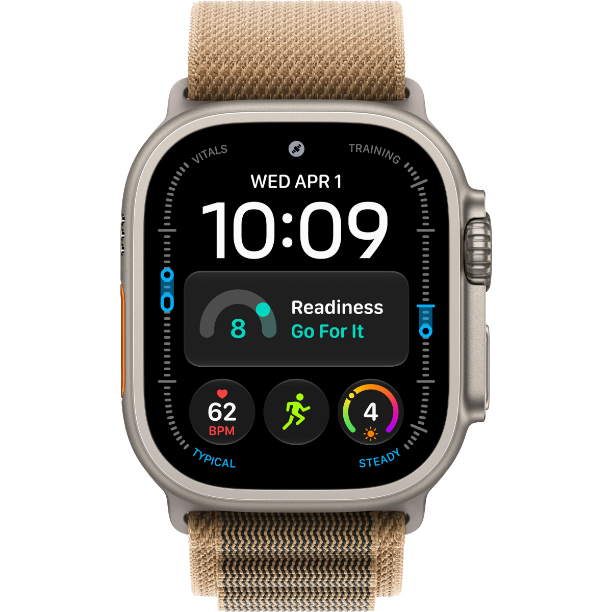 Montres connectées Apple Watch Ultra 4 49mm 5G Natural Titanium Case with Desert Alpine Loop L (MJAG4QF/A) - photo 2