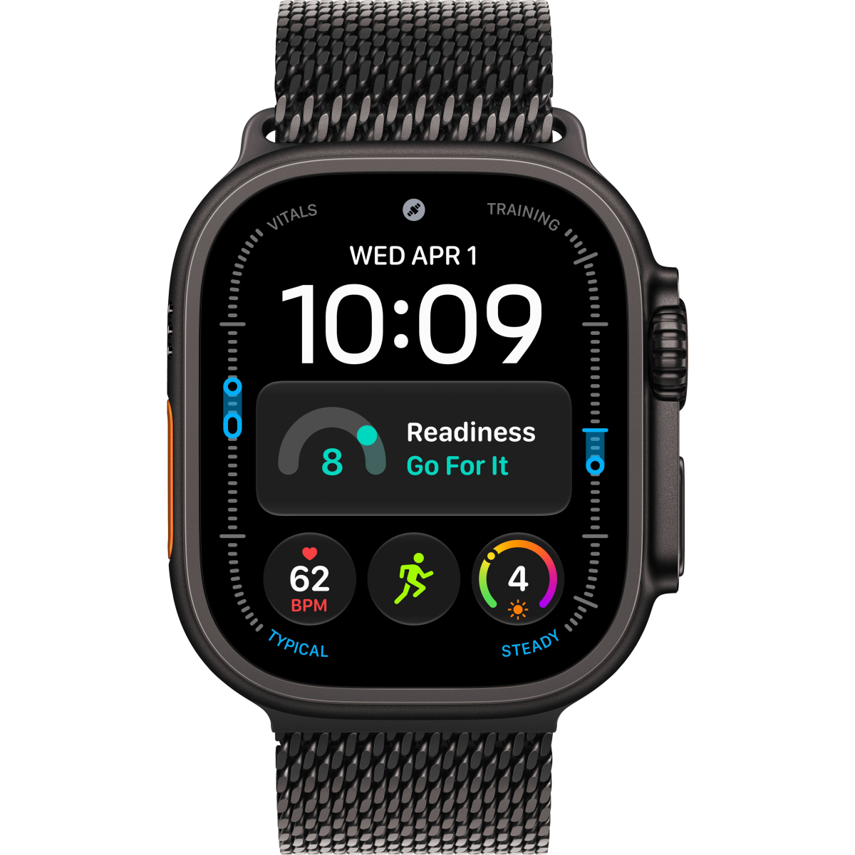 Montres connectées Apple Watch Ultra 4 49mm 5G Black Titanium Case with Black Titanium Milanese Loop M (MJAV4QF/A) - photo 2