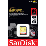 Carte mémoire 16Gb SD SanDisk Extreme (SDSDXNE-016G-GNCIN)