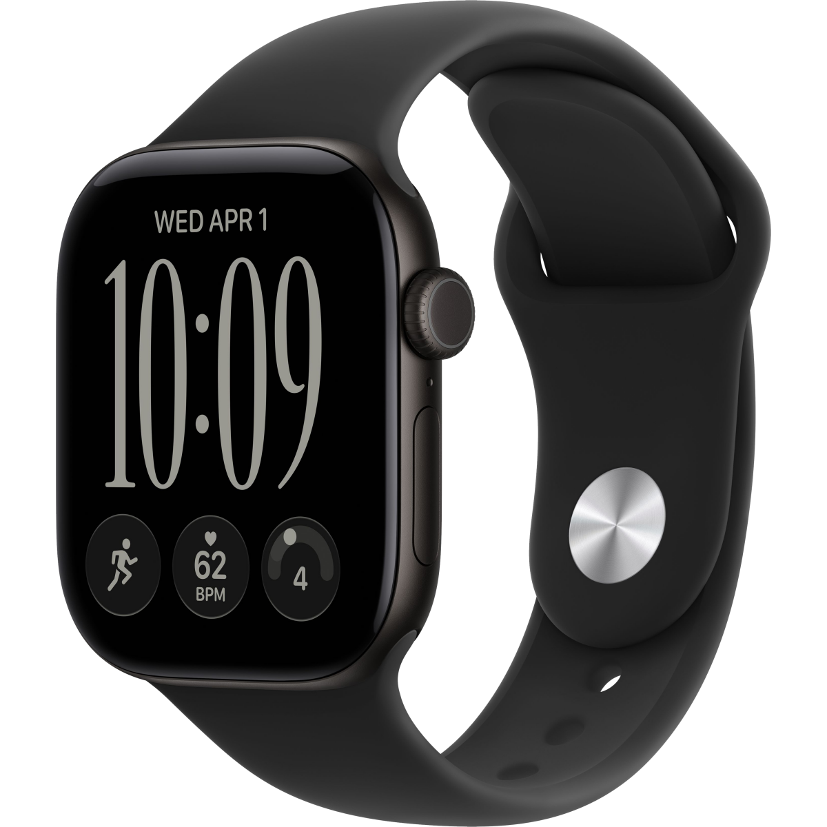 Montres connectées Apple Watch Series 12 42mm Black Aluminium Case with Black Sport Band M/L (MJEC4ZR/A)