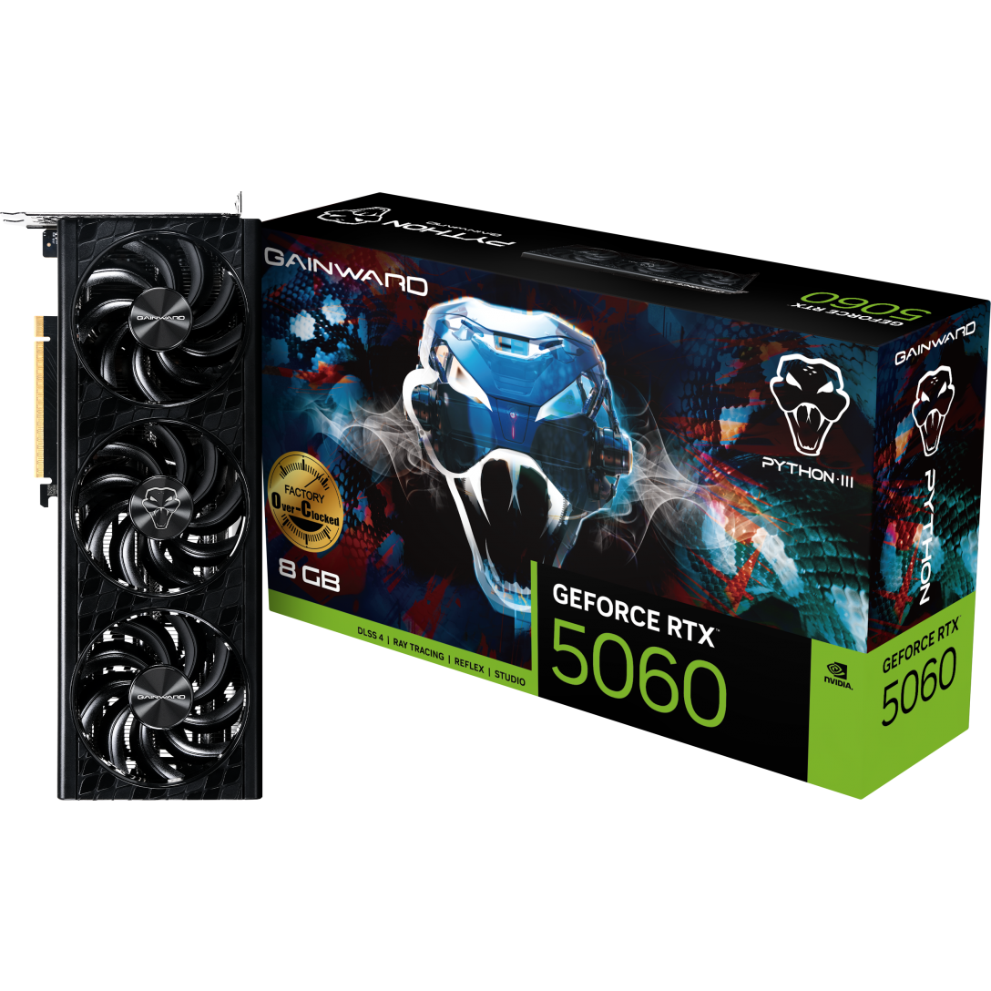 Видеокарта NVIDIA GeForce RTX 5060 Gainward Python III OC 8GB (NE75060T19P1-GB2063T) - photo 9