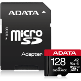 Carte mémoire 128GB MicroSD ADATA High Endurance + SD adapter (AUSDX128GUI3V30SHA2-RA1)