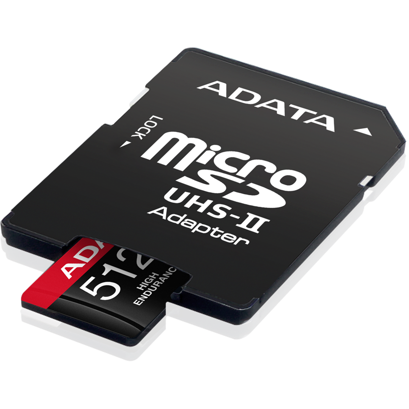 Carte mémoire 512GB MicroSD ADATA High Endurance + SD adapter (AUSDX512GUI3V30SHA2-RA1) - photo 2