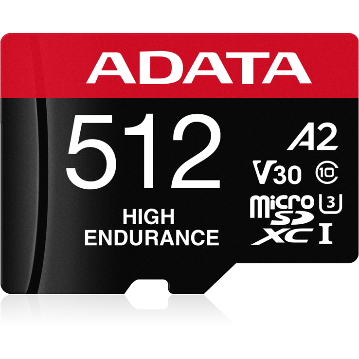 Carte mémoire 512GB MicroSD ADATA High Endurance + SD adapter (AUSDX512GUI3V30SHA2-RA1) - photo 3