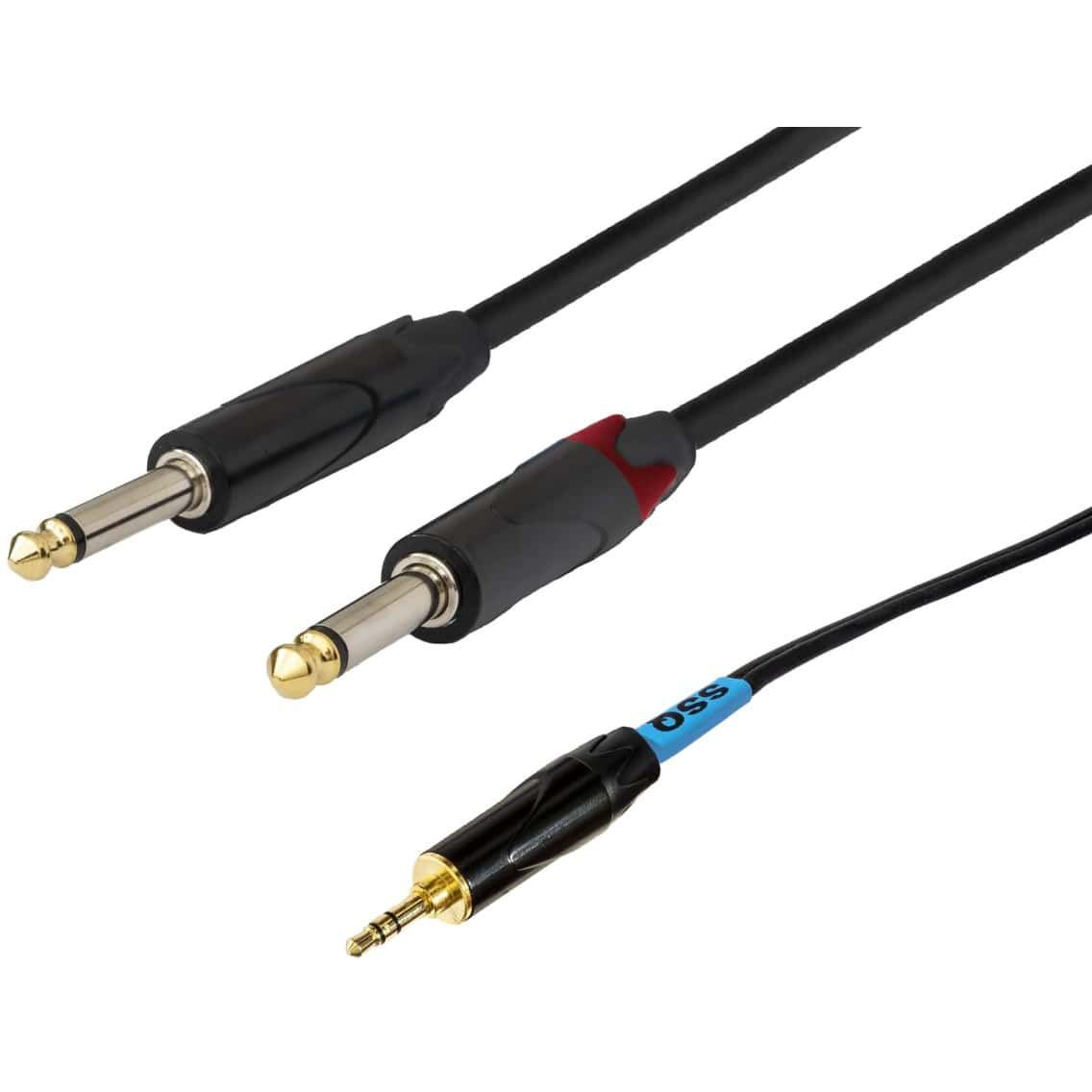 Câble d'extension 2x 6.3 Jack (M) - 3.5 Jack (M), 3m, SSQ MIJM3 - SS-1815