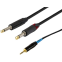 Câble d'extension 2x 6.3 Jack (M) - 3.5 Jack (M), 3m, SSQ MIJM3 - SS-1815