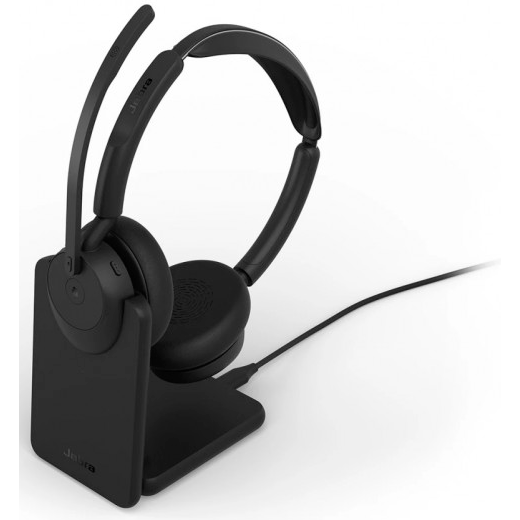 Casque audio Jabra Evolve3 45 MS - USB-C with Dongle - Stereo Charging Stand - 34599-999-889