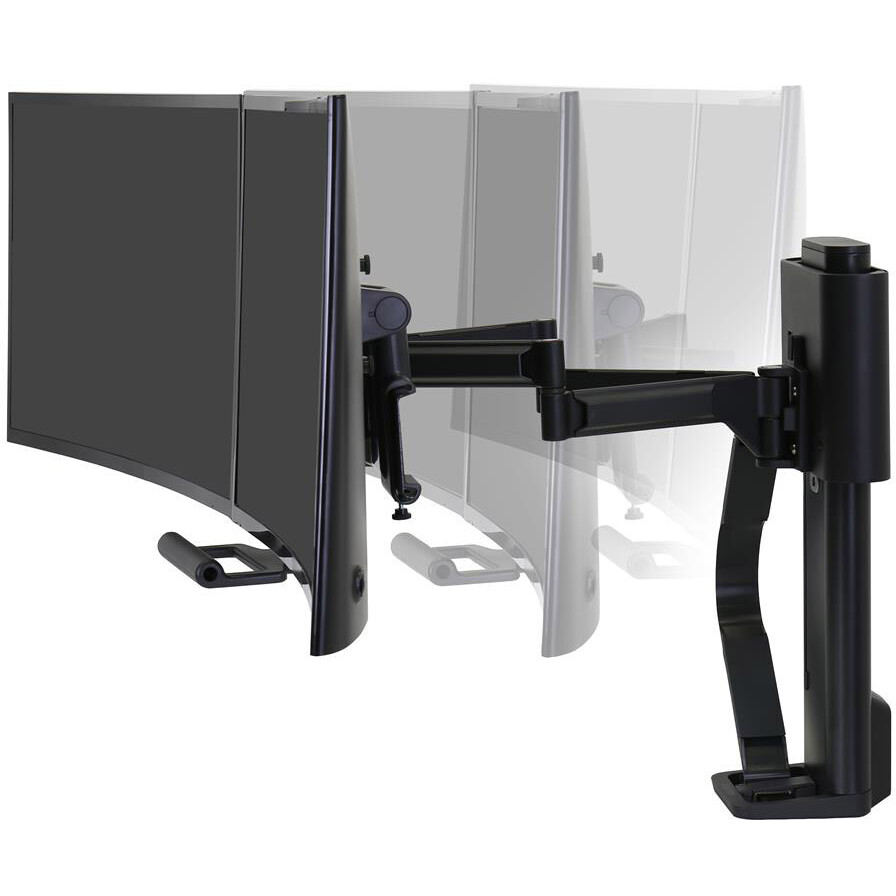 Support mural Ergotron TRACE Dual Monitor Mount Matte Black - 45-658-224 - photo 4
