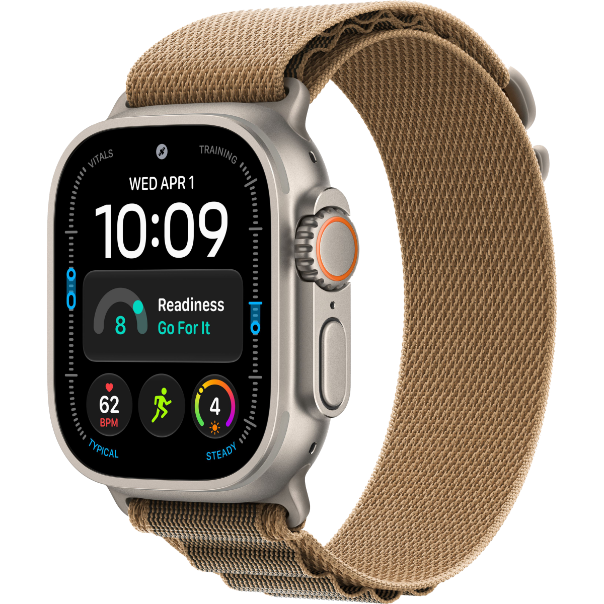 Montres connectées Apple Watch Ultra 4 49mm 5G Natural Titanium Case with Desert Alpine Loop M (MJAF4QF/A) - MJAG4QF/A