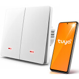 Interrupteur intelligent Qoltec Smart 2-Gang Light Switch White (52706)