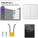 Interrupteur intelligent Qoltec Smart 2-Gang Light Switch White (52706)