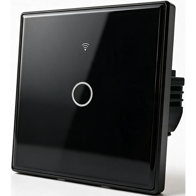 Interrupteur intelligent Qoltec Smart Touch 1-Gang Light Switch Black - 52711 - photo 2