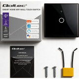 Interrupteur intelligent Qoltec Smart Touch 1-Gang Light Switch Black (52711)