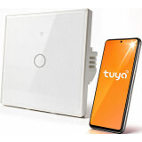 Interrupteur intelligent Qoltec Smart Touch 1-Gang Light Switch White (52715)