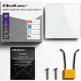 Interrupteur intelligent Qoltec Smart Touch 1-Gang Light Switch White (52715)