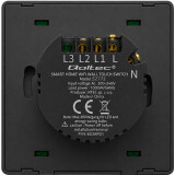 Interrupteur intelligent Qoltec Smart 1-Gang Light Switch Black (52722)