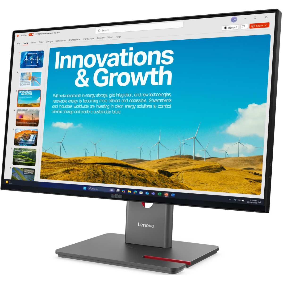 Écran Lenovo 24" ThinkVision P24QD-40 (64B1GAT1EU) - photo 2