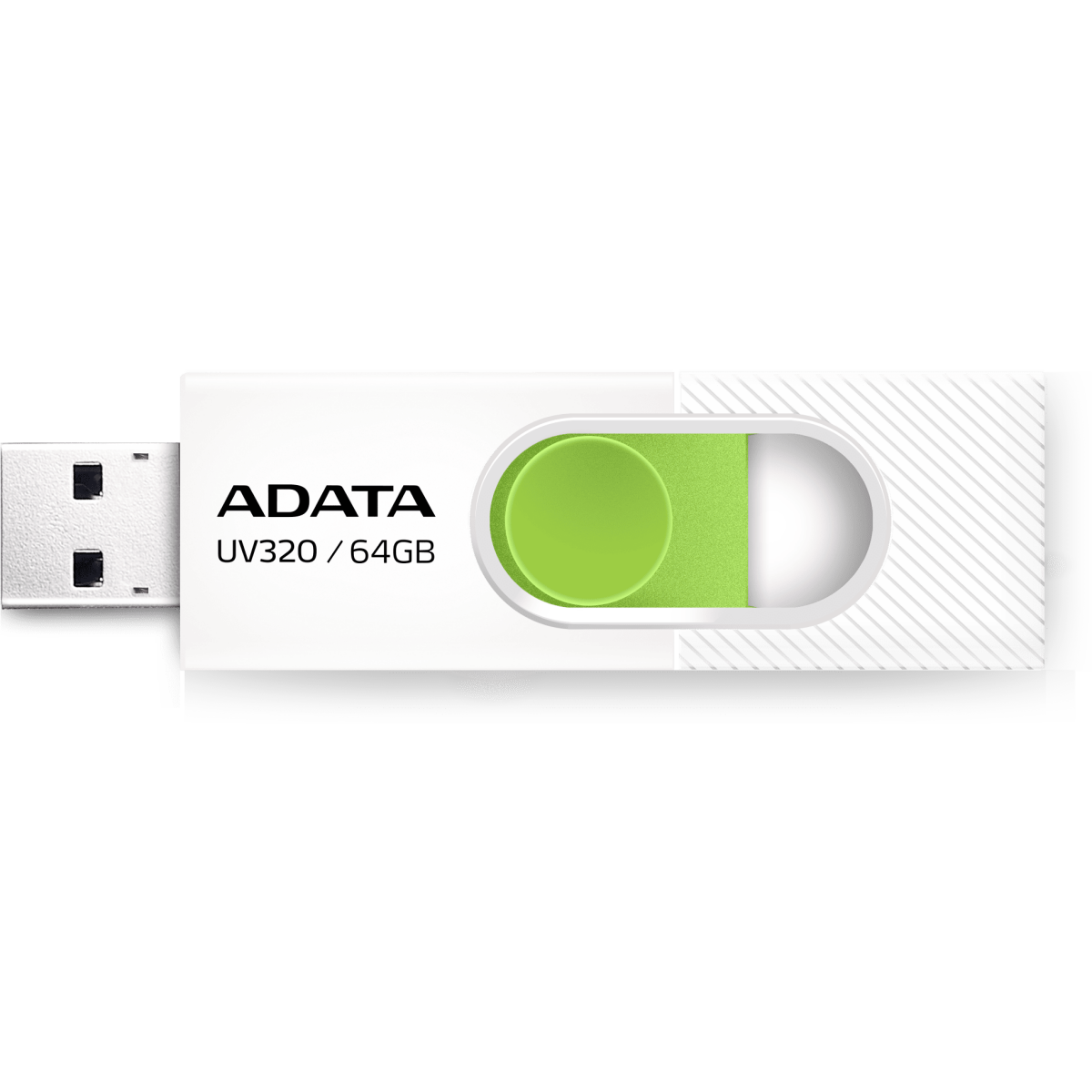 clé USB flash 64GB ADATA UV320 White/Green - AUV320-64G-RWHGN - photo 2