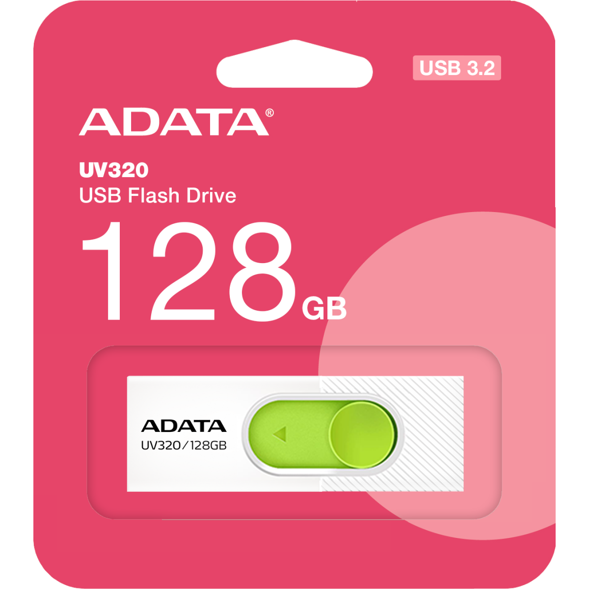 clé USB flash 128GB ADATA UV320 White/Green - AUV320-128G-RWHGN - photo 3