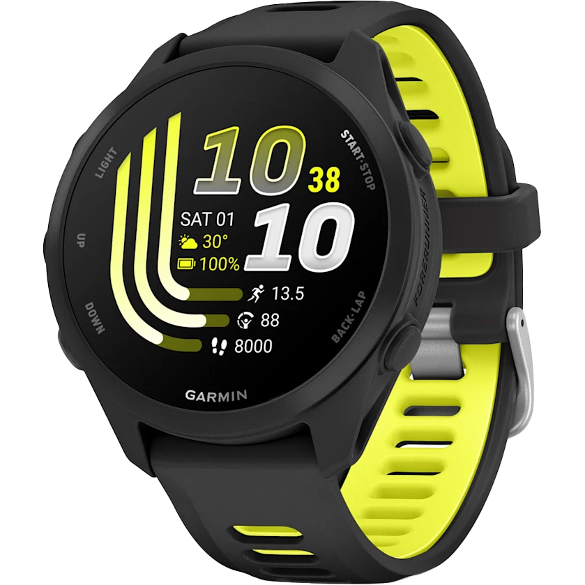 Montres connectées Garmin Forerunner 170 Music Black with Black/Amp Yellow Band - 010-03920-10